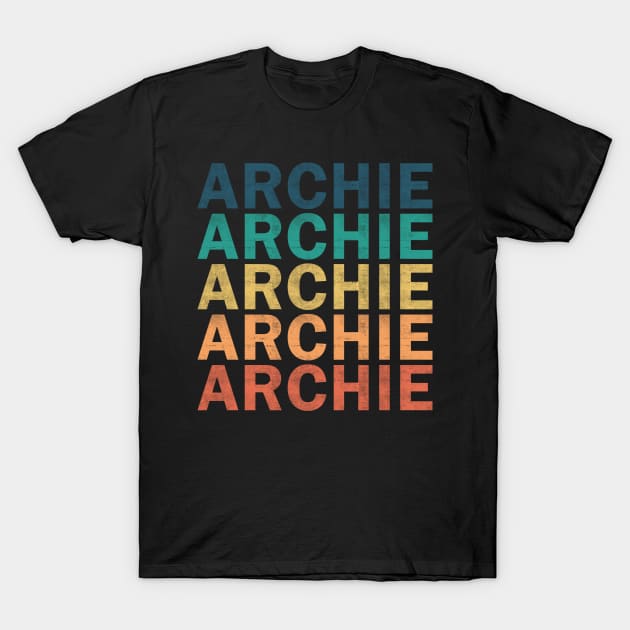 Archie Name T Shirt - Archie Vintage Retro Name Gift Item Tee T-Shirt by henrietacharthadfield